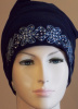 Navy Blue Beaded  Hijab underscarf 78